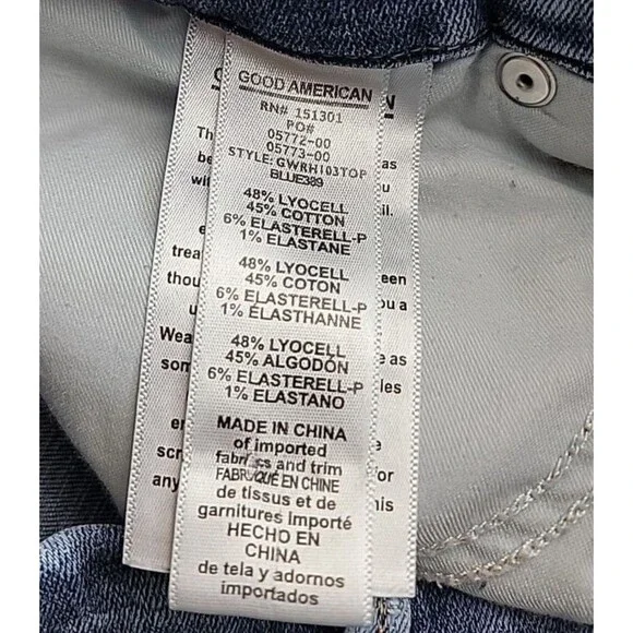 Good American Jeans‎ Womens 2 23x26 Skinny Distressed Stretch Mid Rise Modern - Picture 10 of 11
